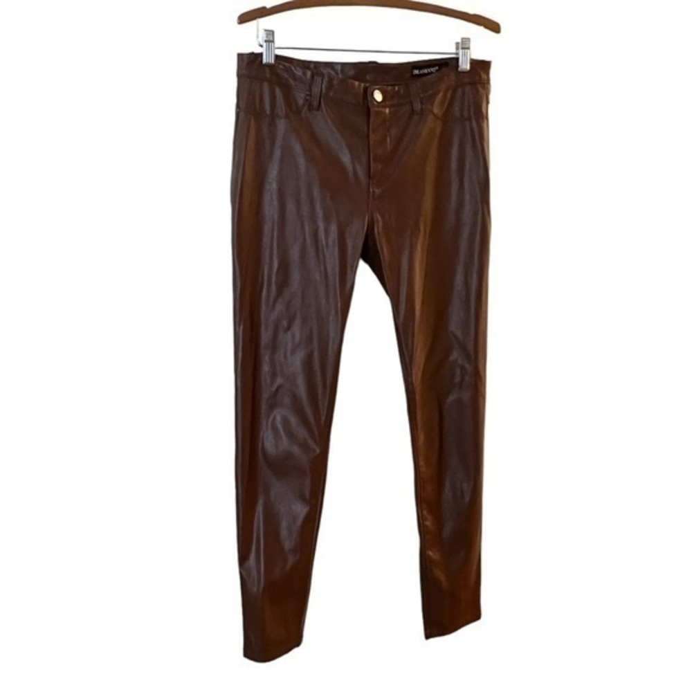 BLANK NYC Brown Faux Leather Skinny Pants